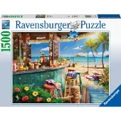 Ravensburger Beach Bar Breezes 1500 Stuk Puzzel voor Volwassenen | Unieke en Ontspannende Activiteit | Premium Kwaliteit | Duurzame Materialen