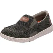Rieker heren mesh slip-on schoen kaki groen