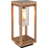 Globo Lighting Sokkellamp buiten Candela, dimbaar, hout licht, Aluminium, Modern, Sokkellamp