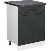 Vicco R-Line Keukenonderkast – 60 cm met lade, WB Antraciet Antraciet landhuis