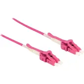 DeLOCK LC Duplex Optical Fiber Patch kabel - Uniboot / quick release - Multi Mode OM4 - paars / LSZH - 3 meter