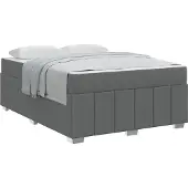 vidaXL Bedframe met matras Donkergrijs 160 x 200 cm Stof