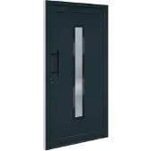 vidaXL Voordeur 108x208 cm PVC antracietkleurig