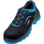 Uvex 95578, Heren, Volwassenen, Veiligheidsschoenen, Zwart, Blauw, ESD, S2, SRC, Vetergesp