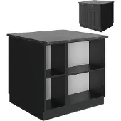 Vicco Fame-Line Keukeneiland – 90 cm zonder werkblad Anthrazit-Gold Landhaus