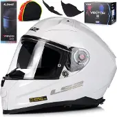 LS2 FF811 Vector II Volledige helm, wit, XL (61/62)
