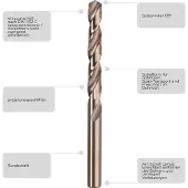 Kwb Cobalt HSS CO Spiraalboor 4.0 mm kaart