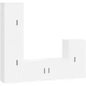 vidaXL 4-delige Tv-meubelset bewerkt hout wit