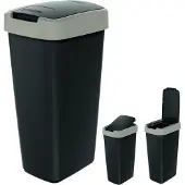 Prosperplast Afvalbak COMPACTA Q NSAB25 - lichtbruin / zwart