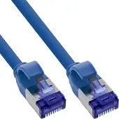 InLine SFTP CAT6a slimline flexibele netwerkkabel | TPE LSZH | blauw | 0,50 meter