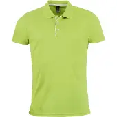 Sols Heren Performer korte mouw Pique Polo Shirt (Appelgroen)