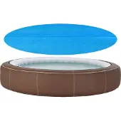 En.casa Zwembadafdekking zonnedoek rond PE blauw 549 cm