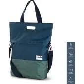 URBAN PROOF Shopper fietstas - Gerecycled - 20 liter - Blauw en groen