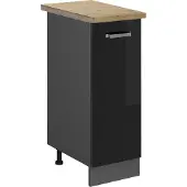 Vicco Apotheekkast R-Line Zwart hoogglans 30 cm , WB Eik, Model 45739
