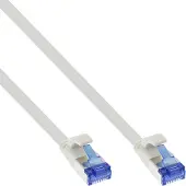 InLine UFTP CAT6a flexibele platte netwerkkabel | TPE LSZH | wit | 0,50 meter