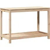 vidaXL Oppottafel met schap 108x50x75 cm massief grenenhout