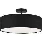Lux.pro Plafondlamp Missouri plafonnière Ø45 cm zwart en wit 3xE27