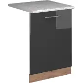 Vicco Vaatwasserfrontpaneel Fame-Line Antraciet Hoogglans 60 cm , WB Marmer, Model 54841