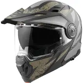 Bogotto FG-102 Safari Fiberglas Enduro Helm Zwart Grijs Bruin Maat XS
