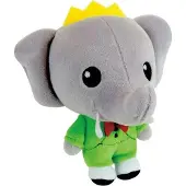 Jemini Elephant collectible plush toy - - BABAR - Kid'collect +/- 13 cm