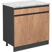 Vicco R-Line Keukenonderkast – 80 cm WB Marmer Krachtige eik goud