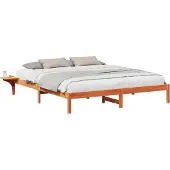 vidaXL Bedframe Wasbruin 180 x 200 cm Massief grenenhout