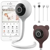 Lionelo Babylline SMART – Intelligente babyfoon – Overal installeren – Bewegings- en geluidsdetectie – APP-bediening – Nachtzicht – Tweerichtingscommunicatie – Temperatuursensor