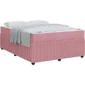 vidaXL Bedframe Roze 140 x 200 cm Stof