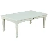 Ebuy24 Mozart salontafel met 2 lades, antiek wit, antiek gepatineerd.