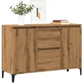 vidaXL Dressoir 102x35x70 cm bewerkt hout artisanaal eikenkleurig