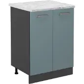 Vicco R-Line Keukenonderkast – 60 cm WB Marmer Blauw-grijs