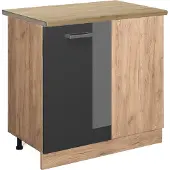 Vicco R-Line Hoekkast – 86 cm, WB Eik Antraciet Hoogglans