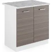 Vicco R-Line Wastafelkast – 80 cm, WB Marmer Edel grijs