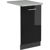 Vicco R-Line Vaatwasserfrontpaneel – 45 cm, WB Marmer Zwart hoogglans