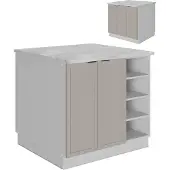 Vicco Fame-Line Keukeneiland – 90 cm zonder werkblad GrijsBeige
