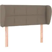 vidaXL Hoofdbord met randen 93x23x78/88 cm stof taupe