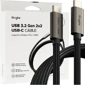 Ringke - USB - 3.2 GEN 2X2 TYPE-C KABEL PD240W 200CM ZWART