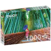 Enjoy Asian Woman in Bamboo Forest Puzzel (1000 stukjes)
