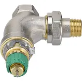 Danfoss Dynamic Valve RA-DV 15, drukneutraal, R 1/2, bochtstuk, vernikkeld, 1 stuk.