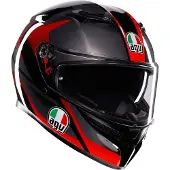 AGV K3 E2206 Mplk Striga Zwart Grijs Rood Integraalhelm Maat XL