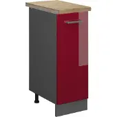 Vicco Apotheekkast R-Line Rode hoogglans 30 cm , WB Eik, Model 46339