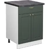 Vicco Fame-Line Keukenonderkast – 60 cm met lade, WB Antraciet Groen-Goud Landhuis