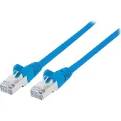 Intellinet 350792 RJ45 Netwerkkabel, patchkabel CAT 6A S/FTP 15.00 m Blauw Folie afscherming, Afscherming gevlochten, Halogeenvrij 1 stuk(s)