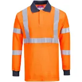 Portwest FR76 Vlamvertragend RIS polo-shirt, oranje, maat XXXL
