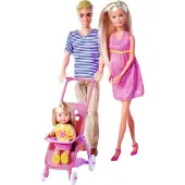 Steffi Love Happy Family Doll Roze Kinderen