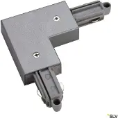 SLV 1-fase L-Connector 1 hoekverbinder aarde buiten grijs