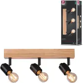Paulmann Arvid 66772 Wandspot E27 Zwart, Hout (licht)