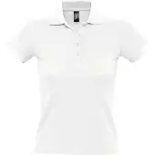 Sols Vrouwen/dames Mensen Pique Korte Mouw Katoenen Poloshirt (Wit)