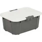 BranQ Velur - Opslagcontainer met deksel 3.6L - Opberger - donkergrijs