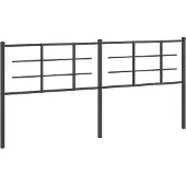 vidaXL Vervangend hoofdbord 193 cm metaal zwart